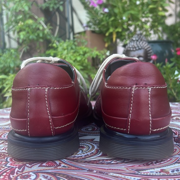 🏴󠁧󠁢󠁥󠁮󠁧󠁿 Vintage Dr. Martens MIE Red 7 Eye Casual Oxfords UK 5 - Picture 14 of 17